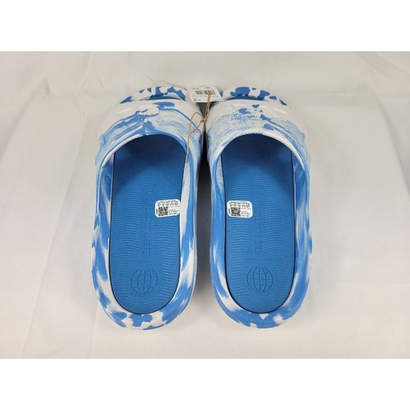 Adidas Adicane Cloud White Pulse Blue Slides Sandals Size Men 9 Womens 10 HQ9913 - Picture 2 of 10